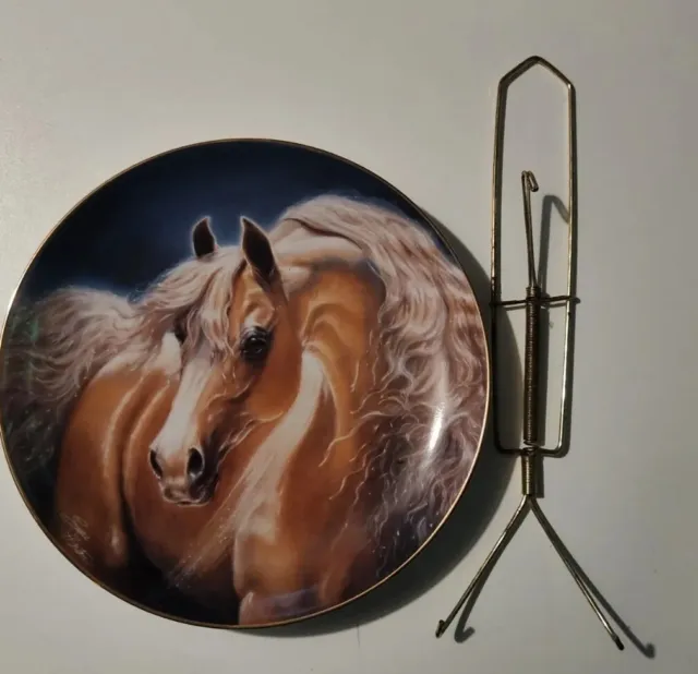 Danbury Mint 1993 Golden Lights, Arabian Horse Collector Plate Susie Morton