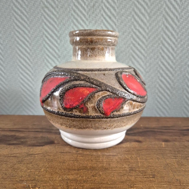 VINTAGE STREHLA KERAMIK Fat Lava VASE East Germany GDR (Ddr