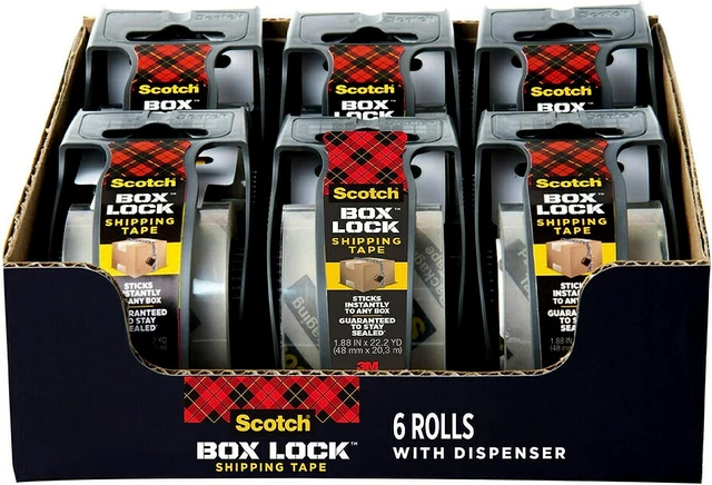 Scotch Strong Packaging Tape, 6 Rolls with Dispenser (1.88 in X 800 In)