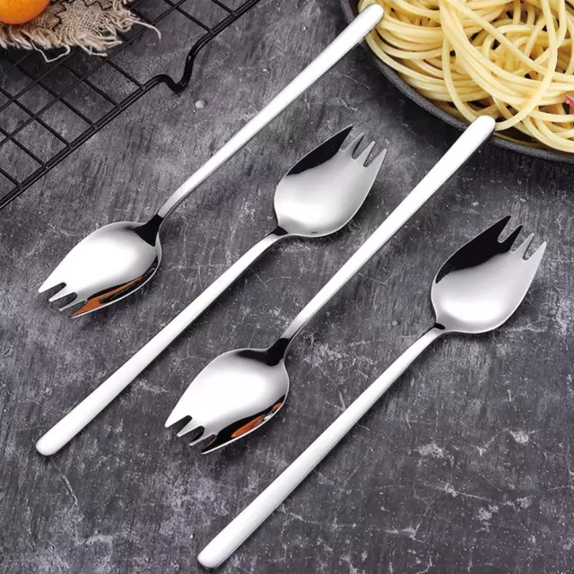 Set stoviglie 2 in 1 zuppa di maiale insalata spaghetti posate forcella cucchiaio forchetta K8H4