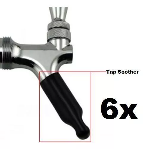 6 x DRAFT BEER TAP SOOTHER KEGERATOR FAUCET CAPS SPOUTS Bar Bartender Plug Cover