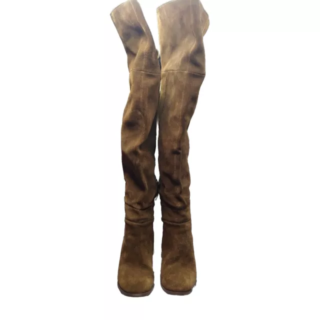 Steve Madden Over The Knee Boots SZ 9.5 Brown Suede Leather Tall Palisade Novela 2