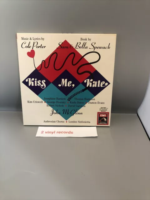 KISS ME KATE Cole Porter John McGlinn Josephine Barstow 2LP EMI EX 165 7 54033 1