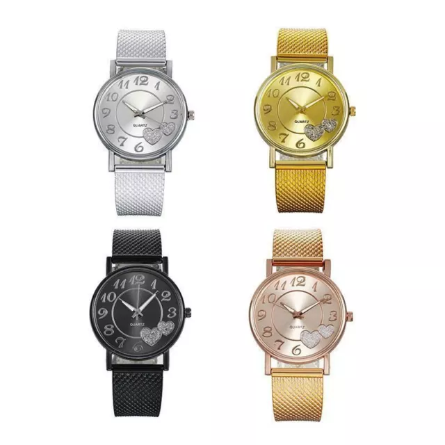 GENEVA Women Ladies Watch Gold Silver Black White Alloy Mesh Band Wrist Watches