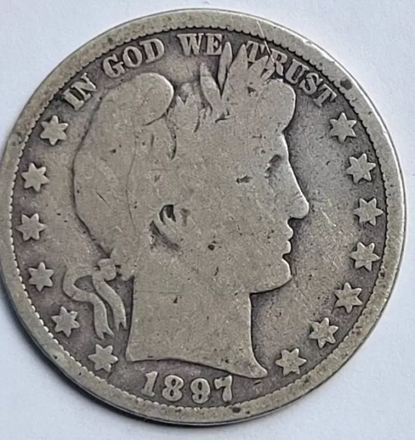 1897 O 50c Barber Silver Half Dollar