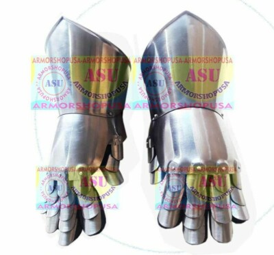 Médiévale Repasser Gauntlet Knight Moufle Gants Fonctionnels Gothique Gantelets 