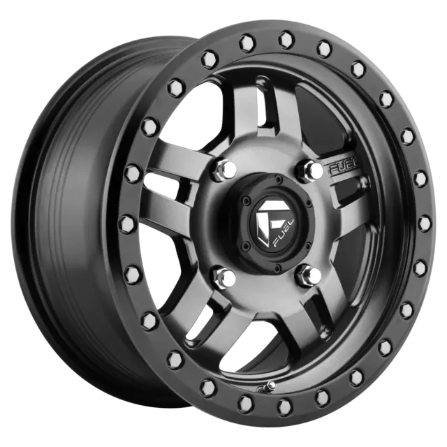 Fuel Beadlock Anza |Matte Anthracite Black Ring| Polaris 4x156 | Fuel UTV Wheels