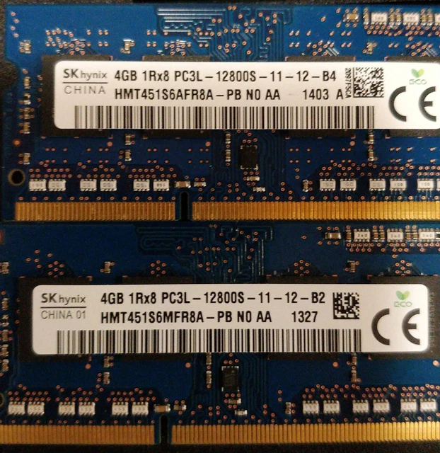 Lot De Barrettes Mémoire RAM DDR3L SKHynix Pour PC Portable - 4GB, 8GB, 16GB, 32GB, 1600MHz, Garantie à Vie