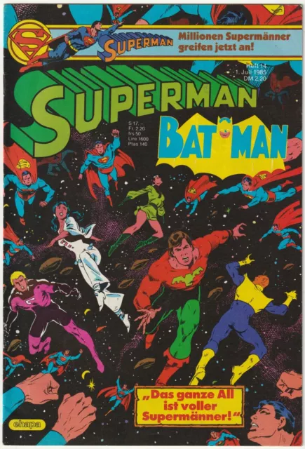 ✪ SUPERMAN/BATMAN #14/1985, Ehapa/DC Comics COMICHEFT TOP Z1