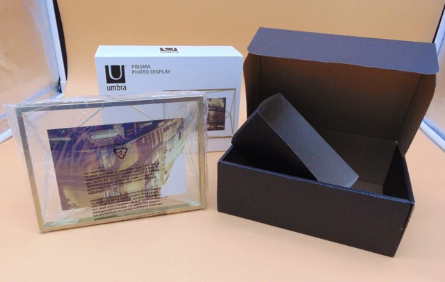 CB2 Umbra 4"x6" Prisma Brass Gold Tone Photo Picture Display Frame NIB