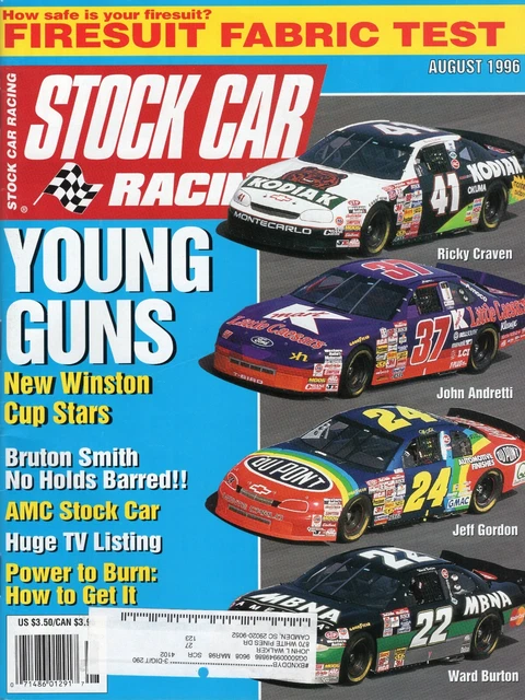 STOCK CAR RACING MAGAZINE Aug. 1996 - Brickyard 400, Jeremy Mayfield ...
