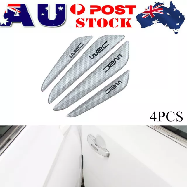 4PCS Silver Car Door Edge Guards Trim Molding Anti-Scratch Strip Protector