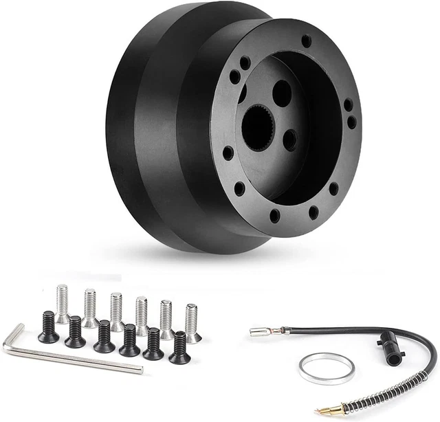 For GM Chevy 5 & 6 Hole Steering Wheel Polished Hub Adapter Flaming River Ididit