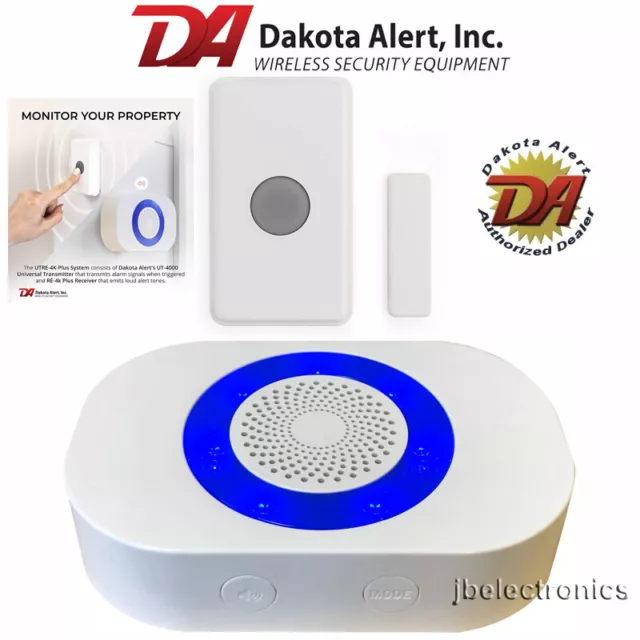 DAKOTA ALERT UTRE4K Plus Wireless Doorbell/Panic Button/Alarm+Relays+