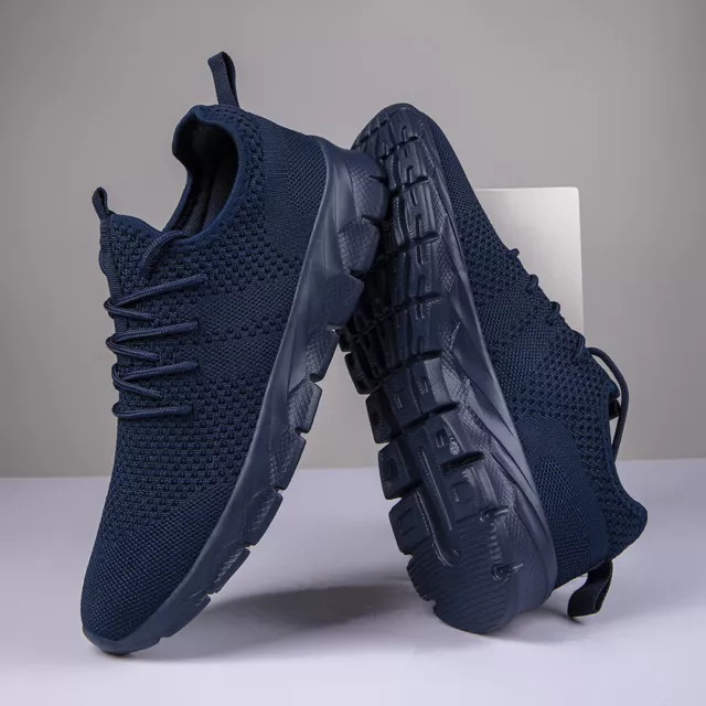 Mens Running Shoes Fashion Non Slip Sneakers Slip On Comfortable Walking Shoes