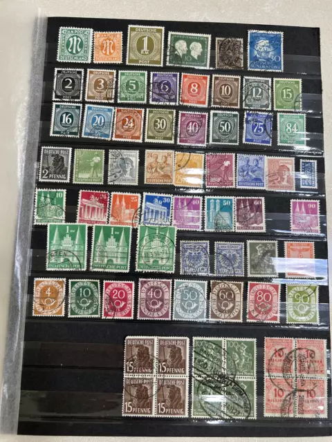 2 stock pages of used stamps of Germany - Lot 5