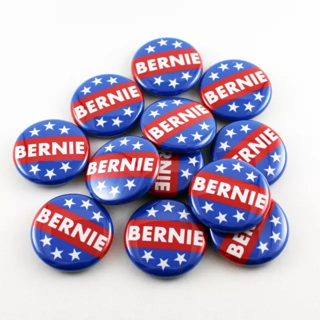 1"  Pinback Lot of 12 - Bernie Sanders 2020 Campaign Buttons - Lapel - Subtle
