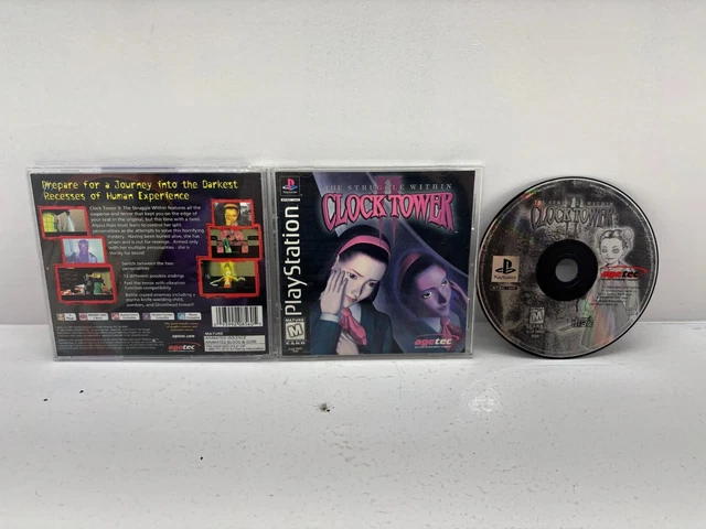 Clock Tower Complet PS1 – Version Allemande PAL, Boîtier Et Notice D'origine
