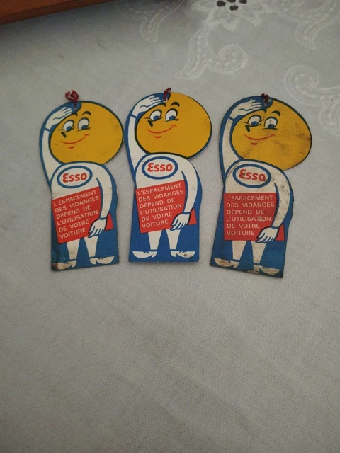 Étiquette D'Entretien Vidange ESSO - Autocollant Vintage Occasion