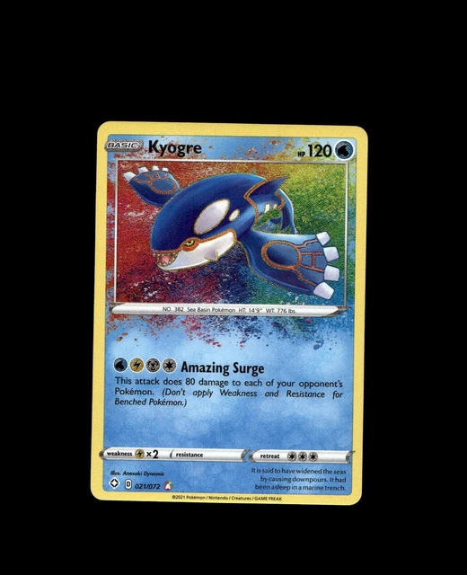 Pokemon Shining Fates Kyogre Amazing Rare Holo 021/072