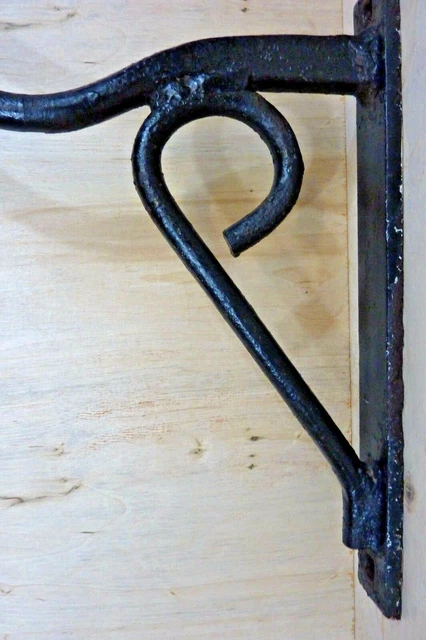 Old Heavy Duty Large Cast Iron Hook Hanger Bracket Assembly Hardware 4