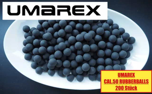 Umarex 200 x Rubberballs T4E Cal.50 Gummigeschosse Practice RUB 50