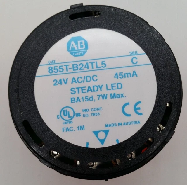 Allen Bradley 855T-B24TL5 24V AC/DC Amber Stack Light