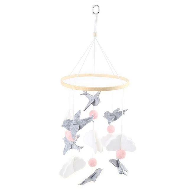 Baby Crib Felt Ball Musical Mobile Rattle Infant Cot Wind Chime Bed Bell Toys