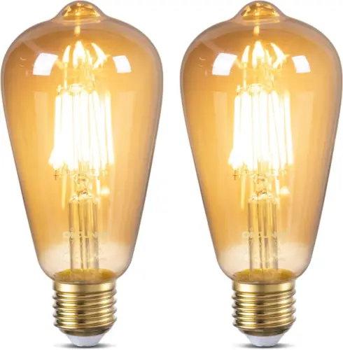 DiCUNO Vintage Light Bulb E27 Edison Screw Bulb, 6W Equivalent to 60 Watt,...