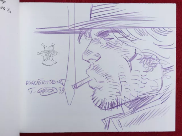 Western Esquisses - Girod - Superbe dédicace ! TL  500 ex. dessin original