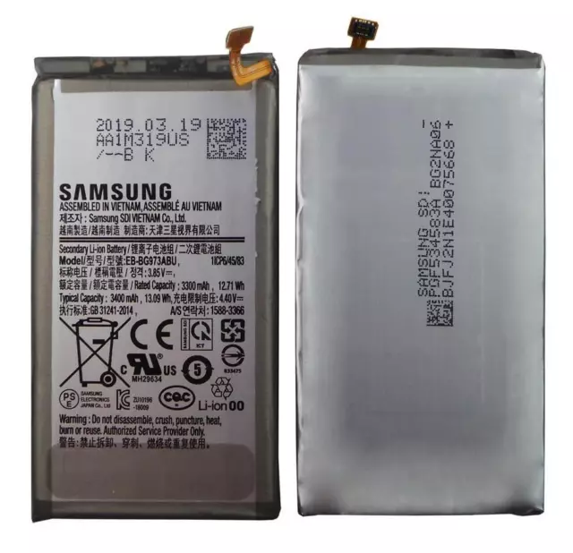 Original Samsung Galaxy S10 Akku EB-BG973ABU EB-BG973ABU SM-G973F 3400mAh