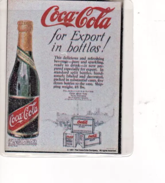 COCA-COLA MAGNET COLLECTION pubblicita' retro stampa su metallo 6x8cm