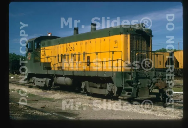 Original Slide C&NW Ry. Chicago & North Western Baldwin/EMD VO1000m 1024 in 1974