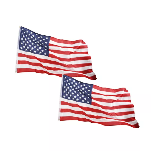 2X US USA American Flag United States National Stars Stripes 90x150 cm 3x5 ft