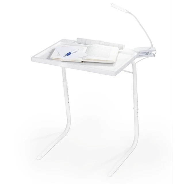 Mesa Auxiliar Metal de Noche Sofá Plástico Mesita Baja Blanco Lámpara