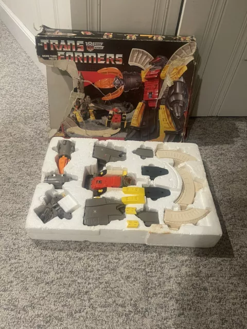 Orig G1 Transformers Autobot Omega Supreme Near Complete w/box 1985 Not Working