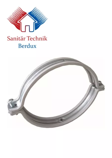 Fascetta tubo/fascia di ventilazione Ø 180 mm con inserto fonoassorbente, M8/M10 NUOVO & IMBALLO ORIGINALE