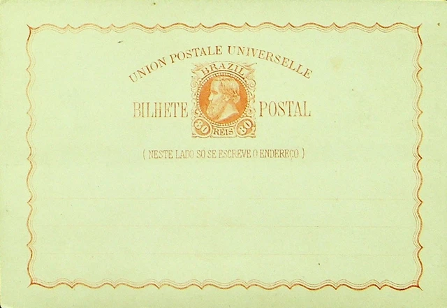 Sephil Brazil 80 Reis Fein Ungebraucht Wpv Postal Karten