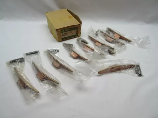 9 boutons poignée de tiroir de porte vintage rétro Lilly 8340 laiton et cuivre meuble NEUF