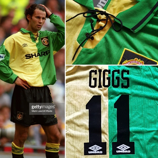 Maillot De Football Manchester United 1994/96 Extérieur - Taille M - Ryan Giggs #11 - Marque Umbro - Neuf