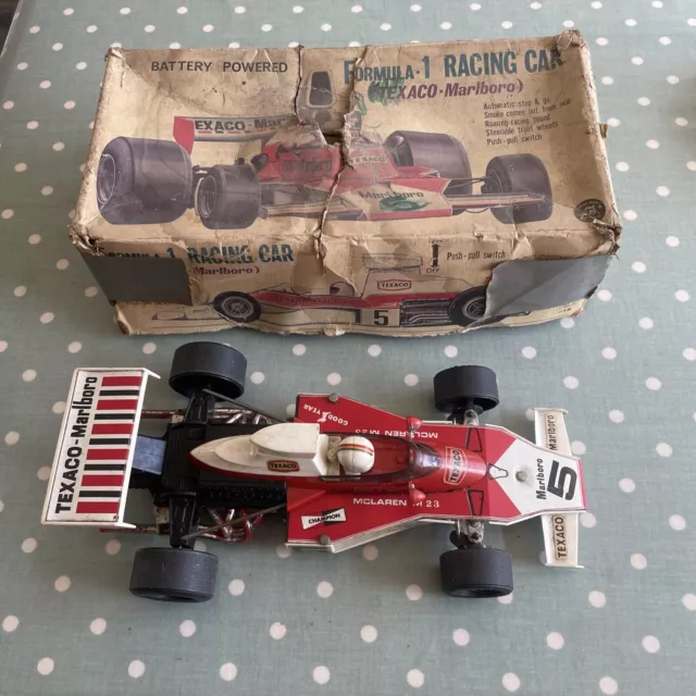 Vintage Japanese Model Texaco Marlboro McLaren M23 F1 Car Boxed Used See Listing