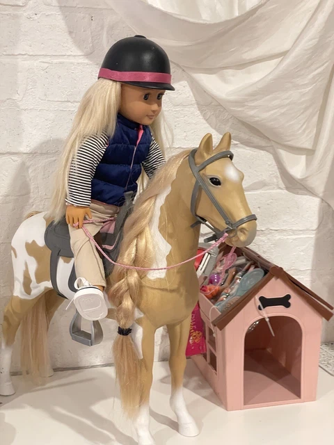 Battat-Our Generation- Doll Riding 50cm 28” Horse & Accessories Puppy Kennel NEW