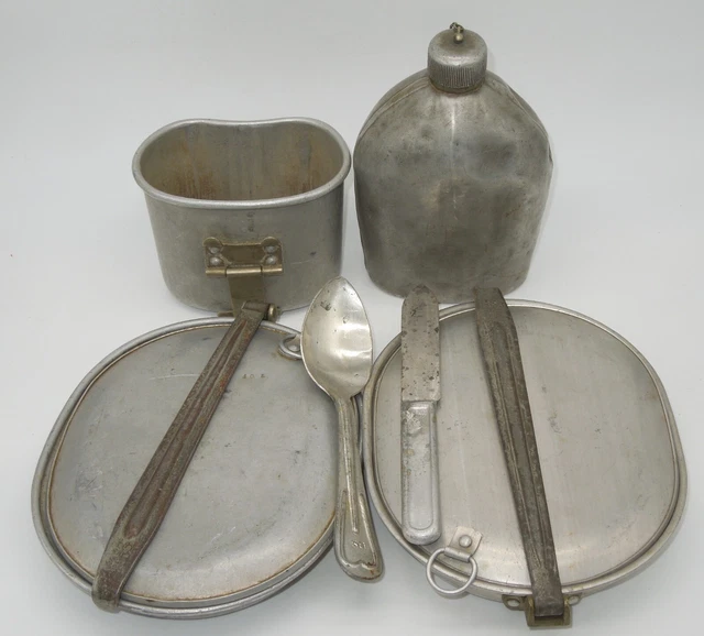WWI US ARMY Mess Kit Utensil Knife Canteen & Cup Soldier Lot 89.99