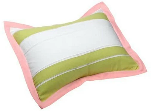 Tommy Hilfiger STD SHAM grass green, pink, white WIDE STRIPE ~ NIP Florabundance