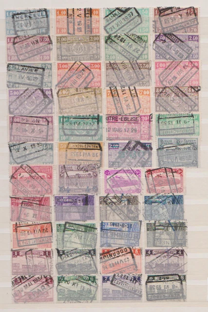 Eisenbahnpaketpost Belgien /Collection Timbres Belgique  Colis Postaux 2scans