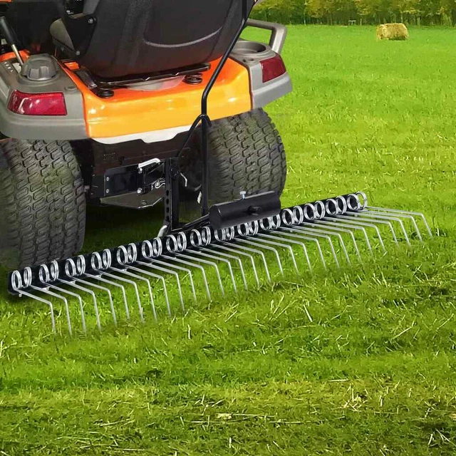 TOW BEHIND LAWN Scarifier for Ride on Mower Grass Moss Dethatcher Rake