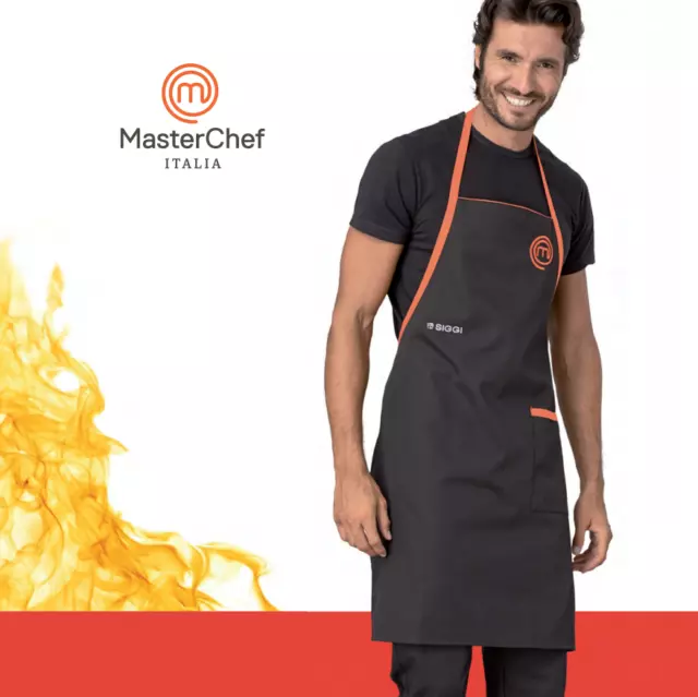 IDEA REGALO Grembiule Uomo Donna Cuoco Masterchef  ORIGINALE Siggi CON RICAMO