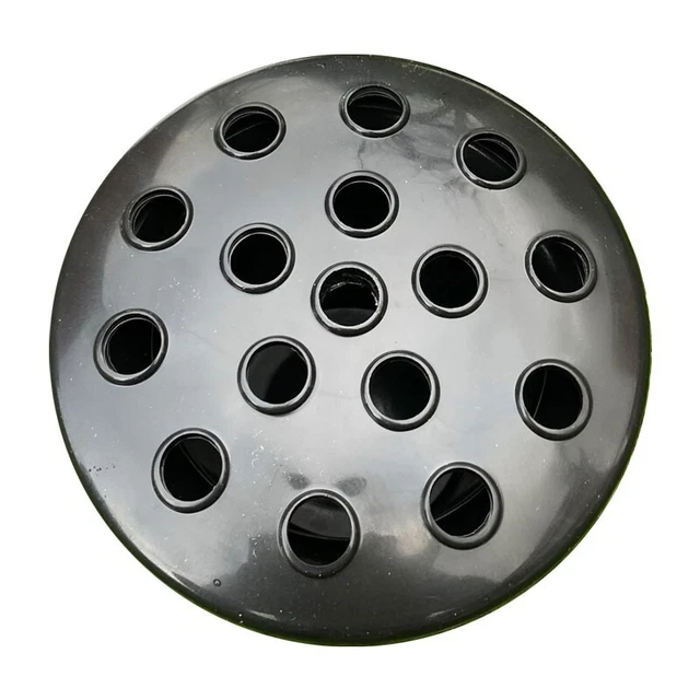COPERCHIO di ricambio vaso di plastica cimitero inserto commemorativo vaso tomba NERO supporto NUOVO