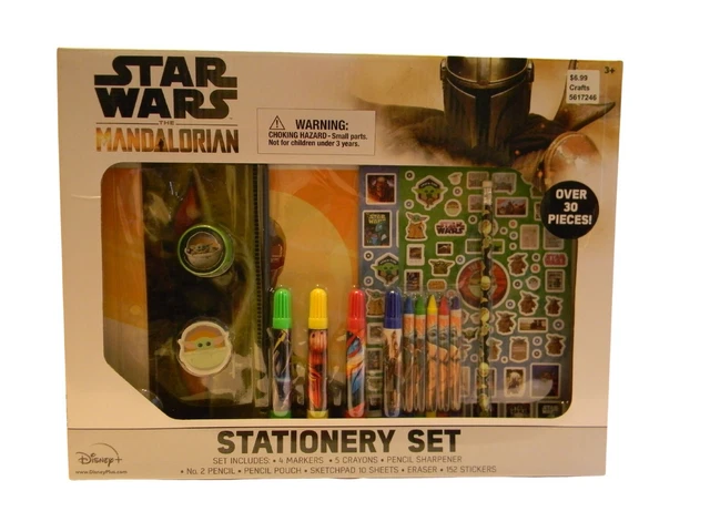 Disney Star Wars The Mandalorian Stationary Set Over 30 Pieces+ 152 Stickers New