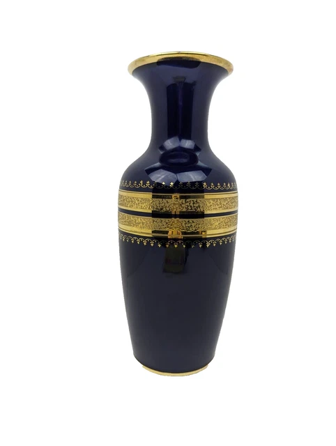 Royal Porzellan Bavaria KPM Cobalt and Gold Decorative Vase 27 cms high